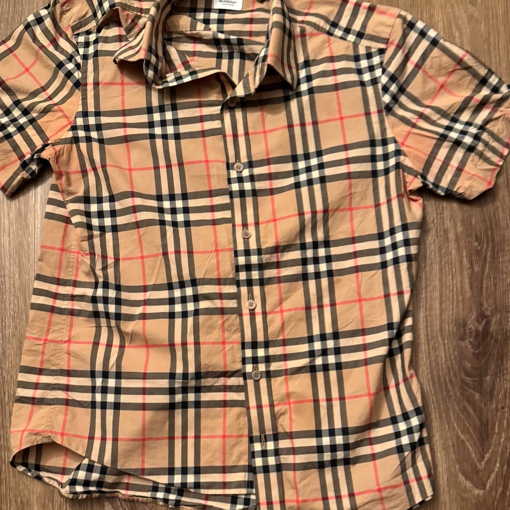 Burberry Kids Plaid Shirt - Beige and Black